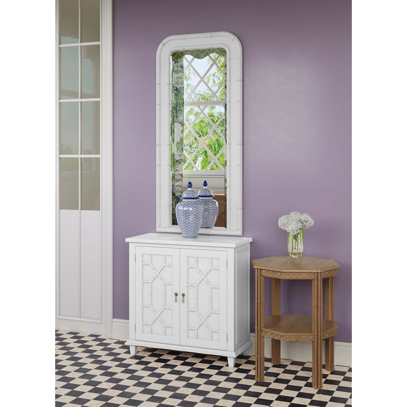 Pair of Octagon Faux Bamboo Side Tables For Sale 4