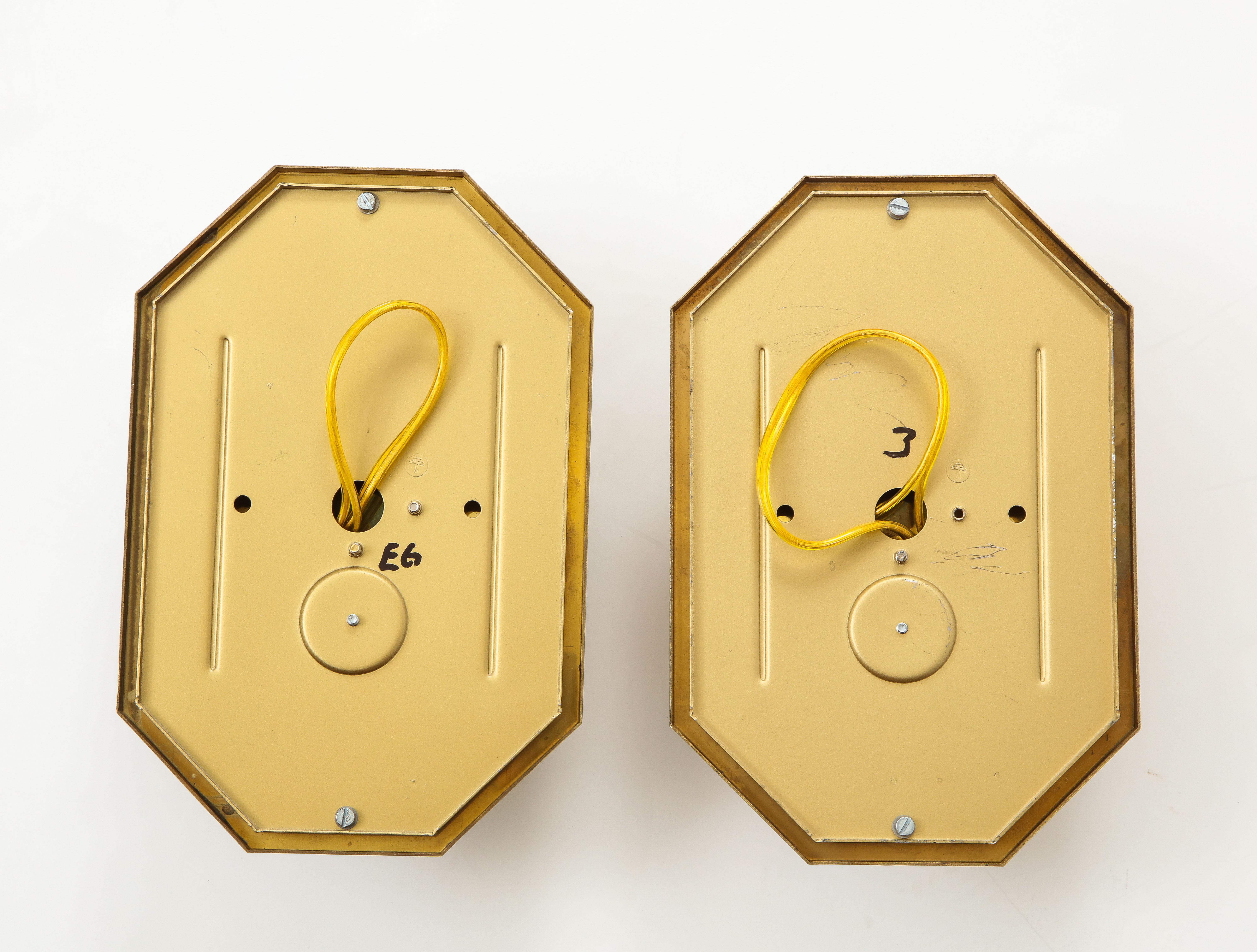 Pair of Octagonal Sconces by Limburg In Good Condition In New York, NY