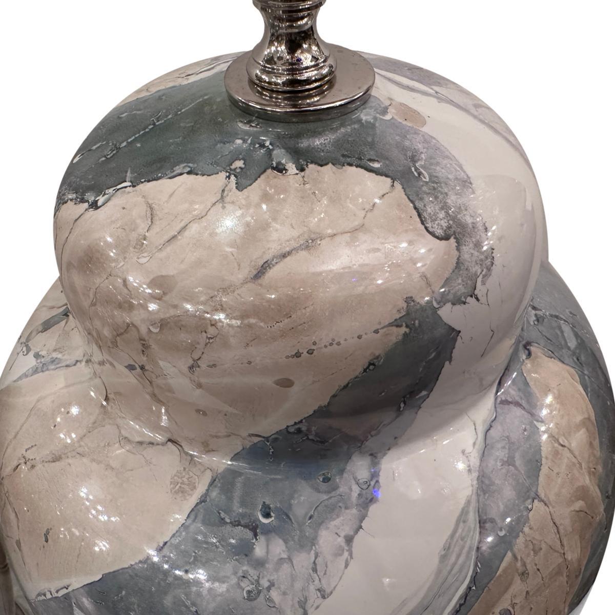 italien Paire de lampes de table en verre d'art en vente