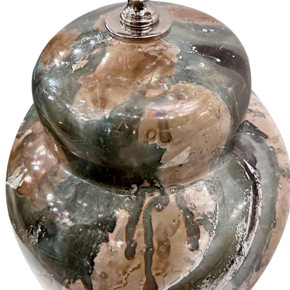 Paire de lampes de table en verre d'art Bon état - En vente à New York, NY