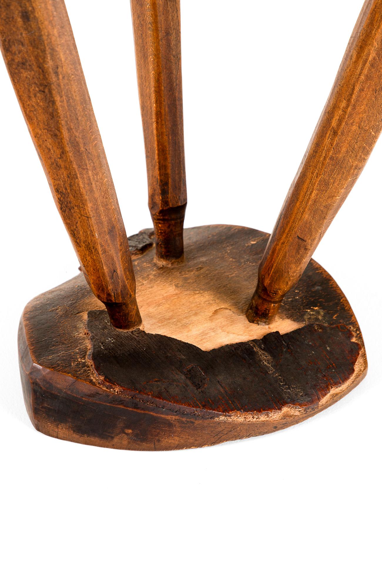 Pair of  of Jean Touret Brutalist Bar Stools For Sale 7