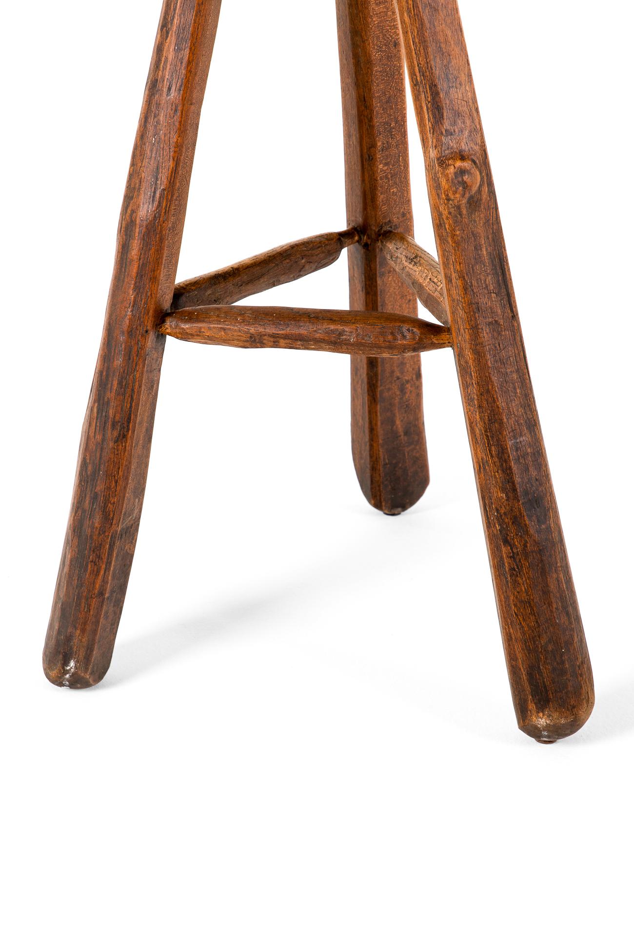 Pair of  of Jean Touret Brutalist Bar Stools For Sale 1