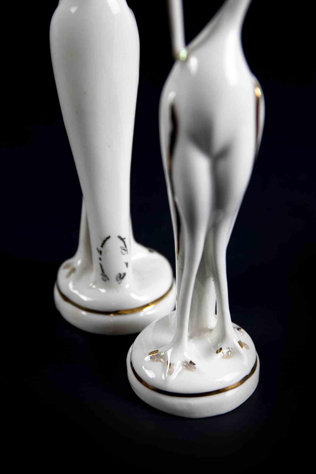 Pair of of Porcelain Flamingos by Limoges, 1970s 3