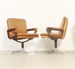 Paire de chaises de bureau par André Vandenbeuck pour Arflex, Italie, années 1960