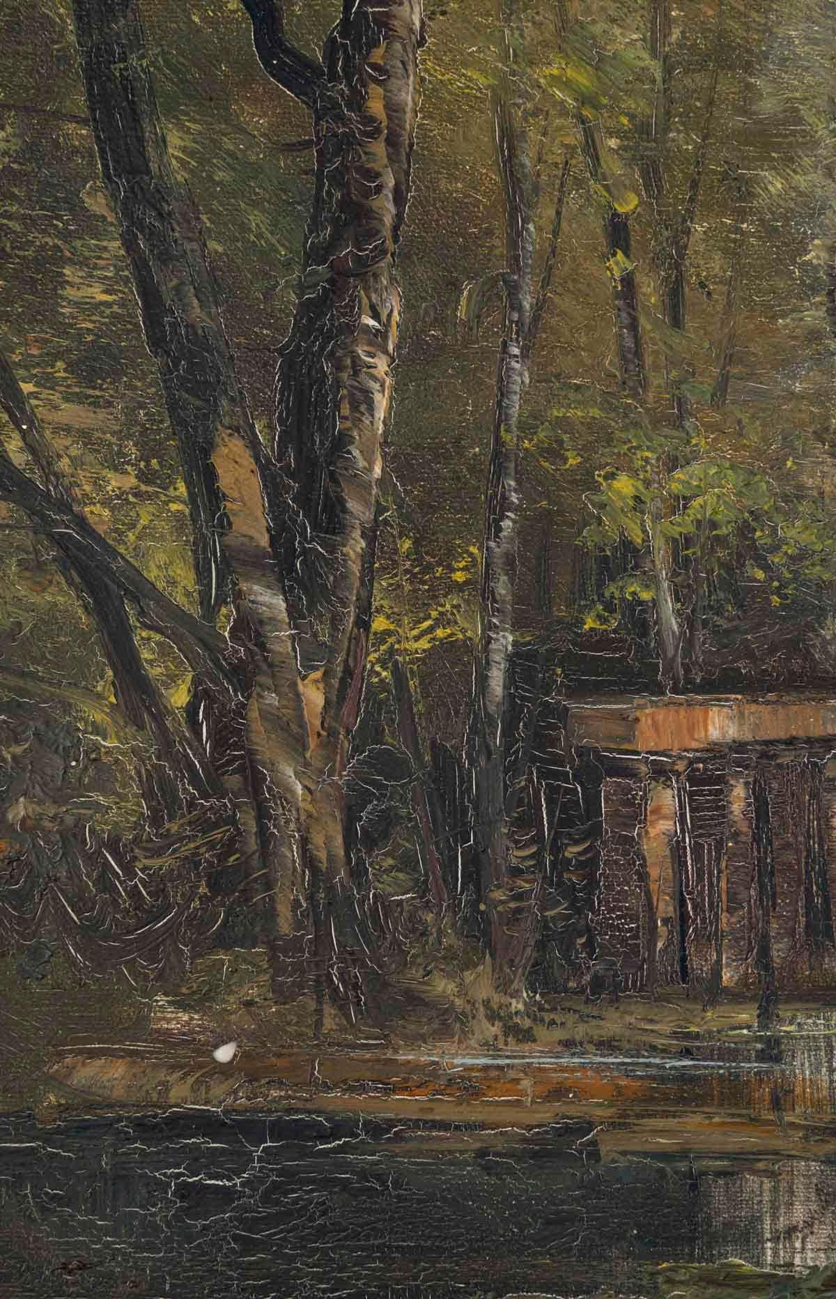 Tela Coppia di dipinti a olio su tela, XIX secolo, periodo Napoleone III. in vendita
