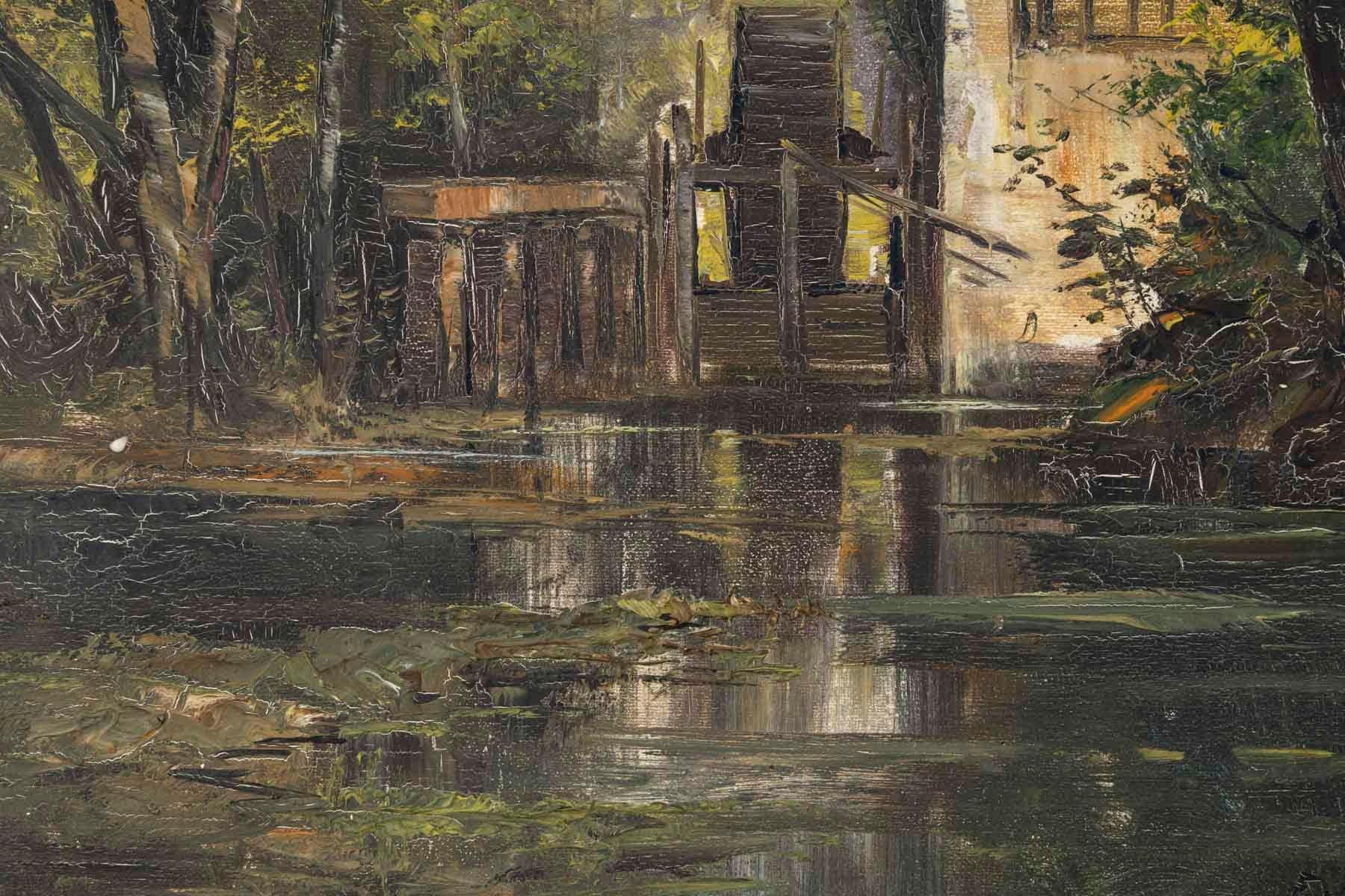 Coppia di dipinti a olio su tela, XIX secolo, periodo Napoleone III. in vendita 1