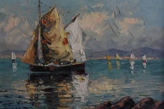 Pair of Oil on Canvas Russian by Schastliviy