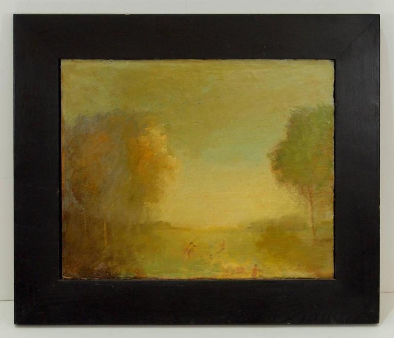Pair of Oil Paintings by Walter Us In Excellent Condition For Sale In Stamford, CT