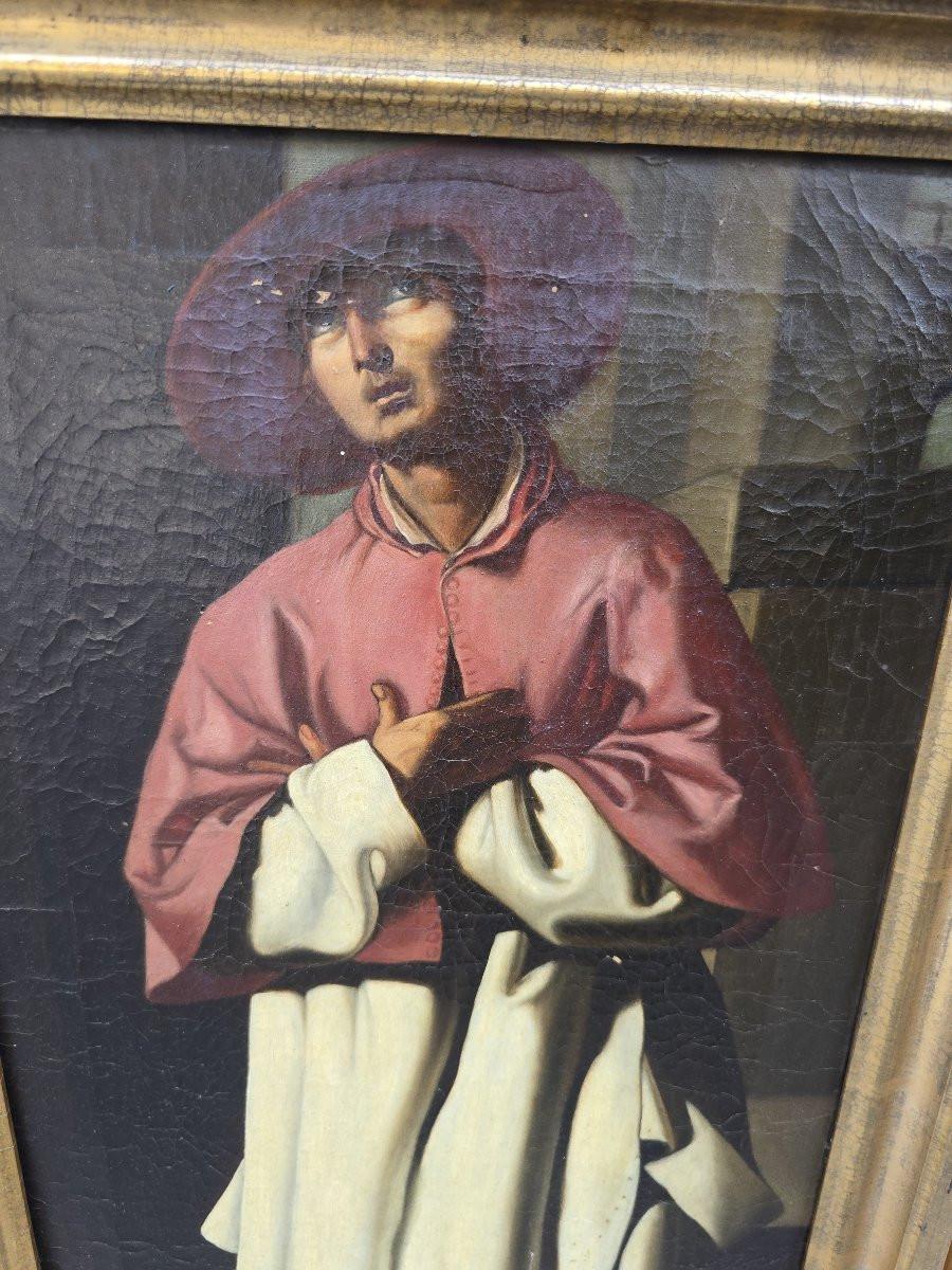 Peint à la main Paire de peintures à l'huile sur toile - Suiveur de Zurbarán - 17e siècle en vente