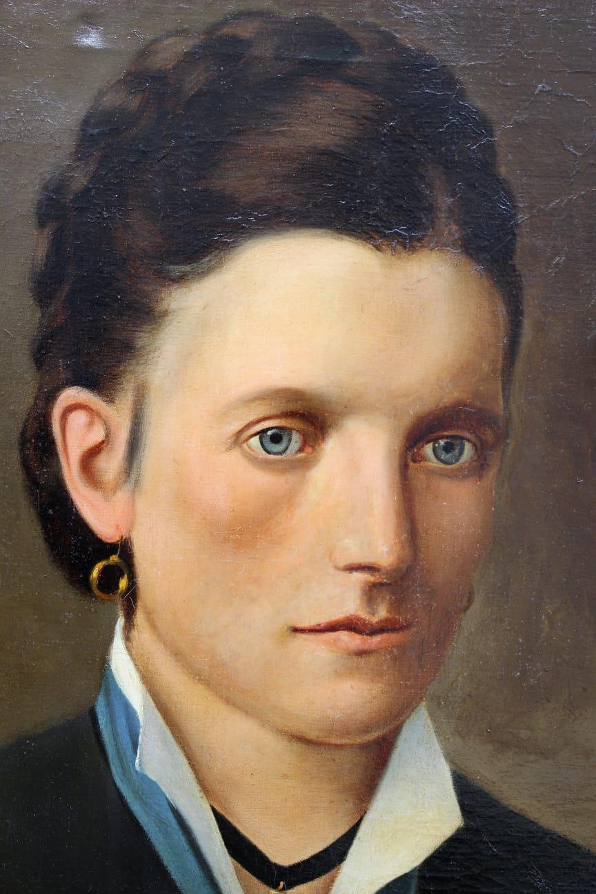 Paire de portraits à l'huile du 19ème siècle Italie XIXème en vente 1