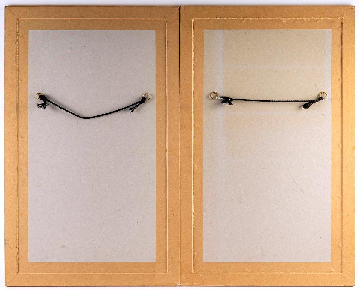Ein Paar Ölgemälde auf Leinwand, montiert auf Tafeln – Paul Jouve – Zeitgenössisches Art déco im Angebot 2