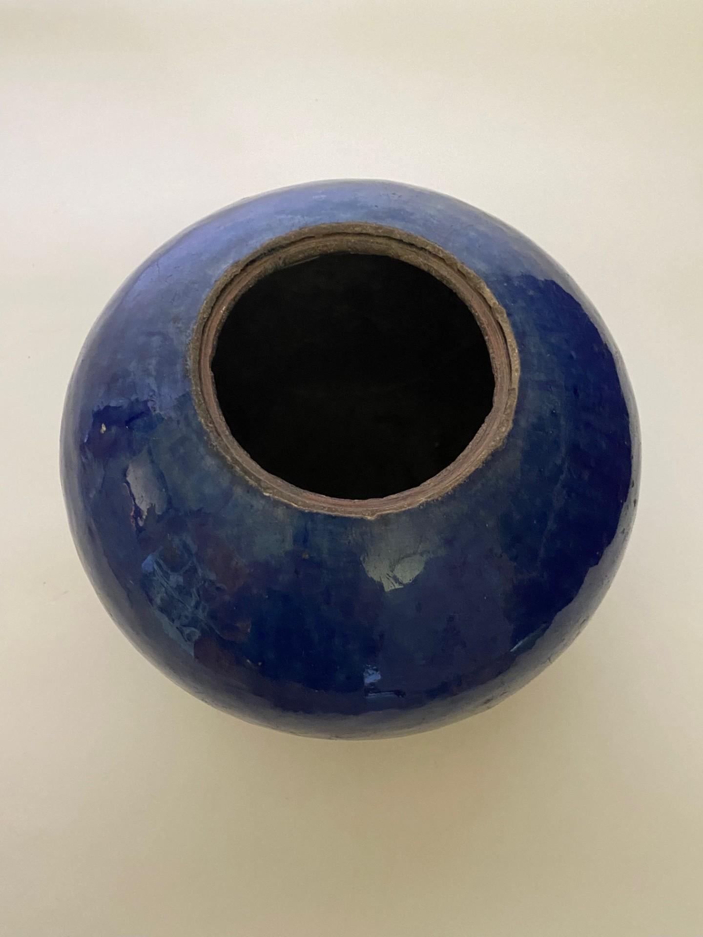 Terracotta Coppia di vasi antichi smaltati di Bluesalt provenienti dall'Inghilterra in vendita
