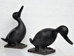 Pair of Old Cast Iron Ducks