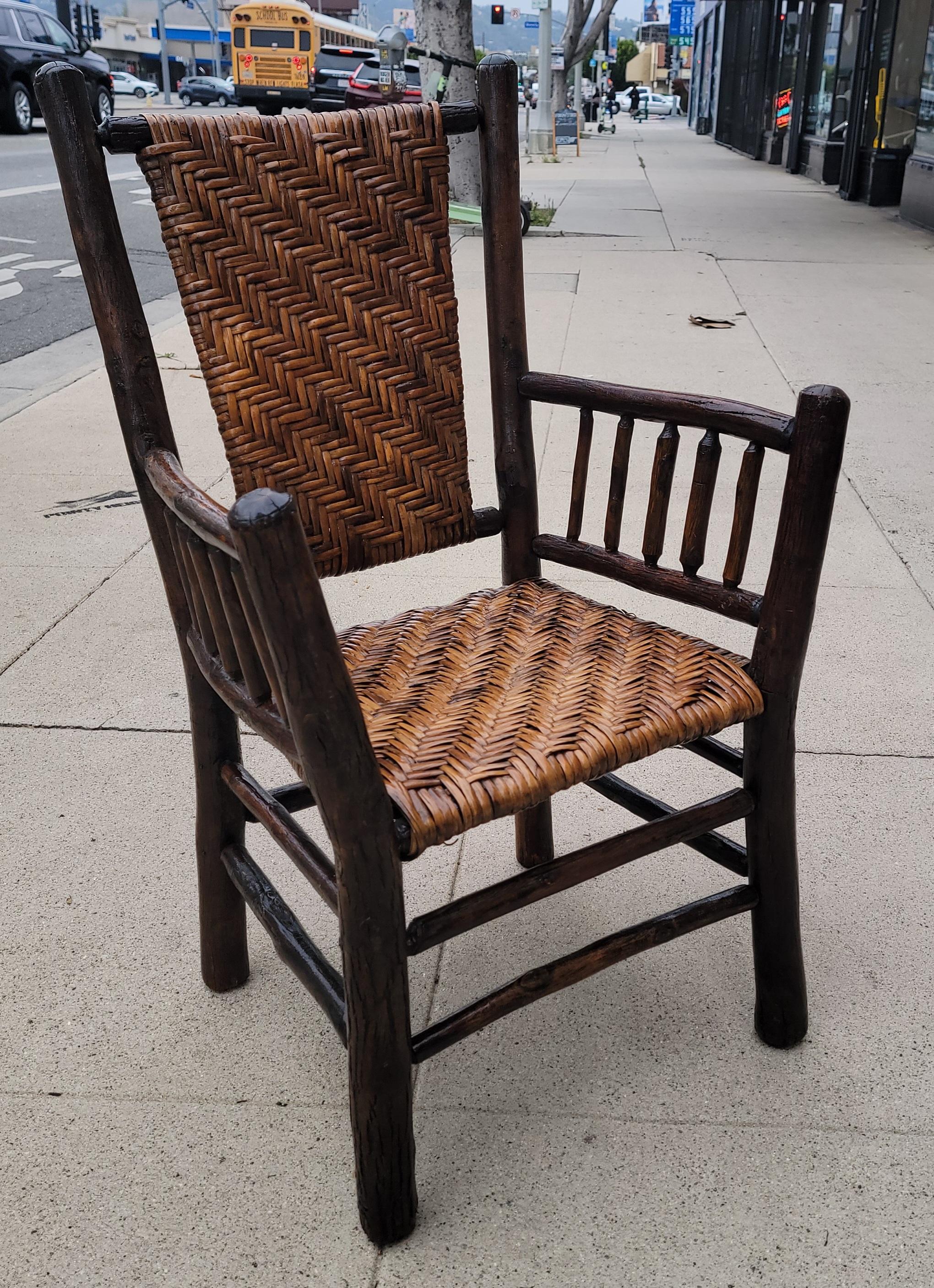 Adirondack Paire de fauteuils en vieux pacanier en vente