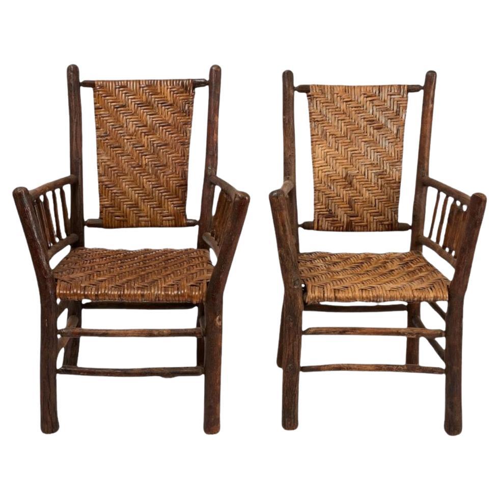 Pair of Old Hickory Arm Chairs