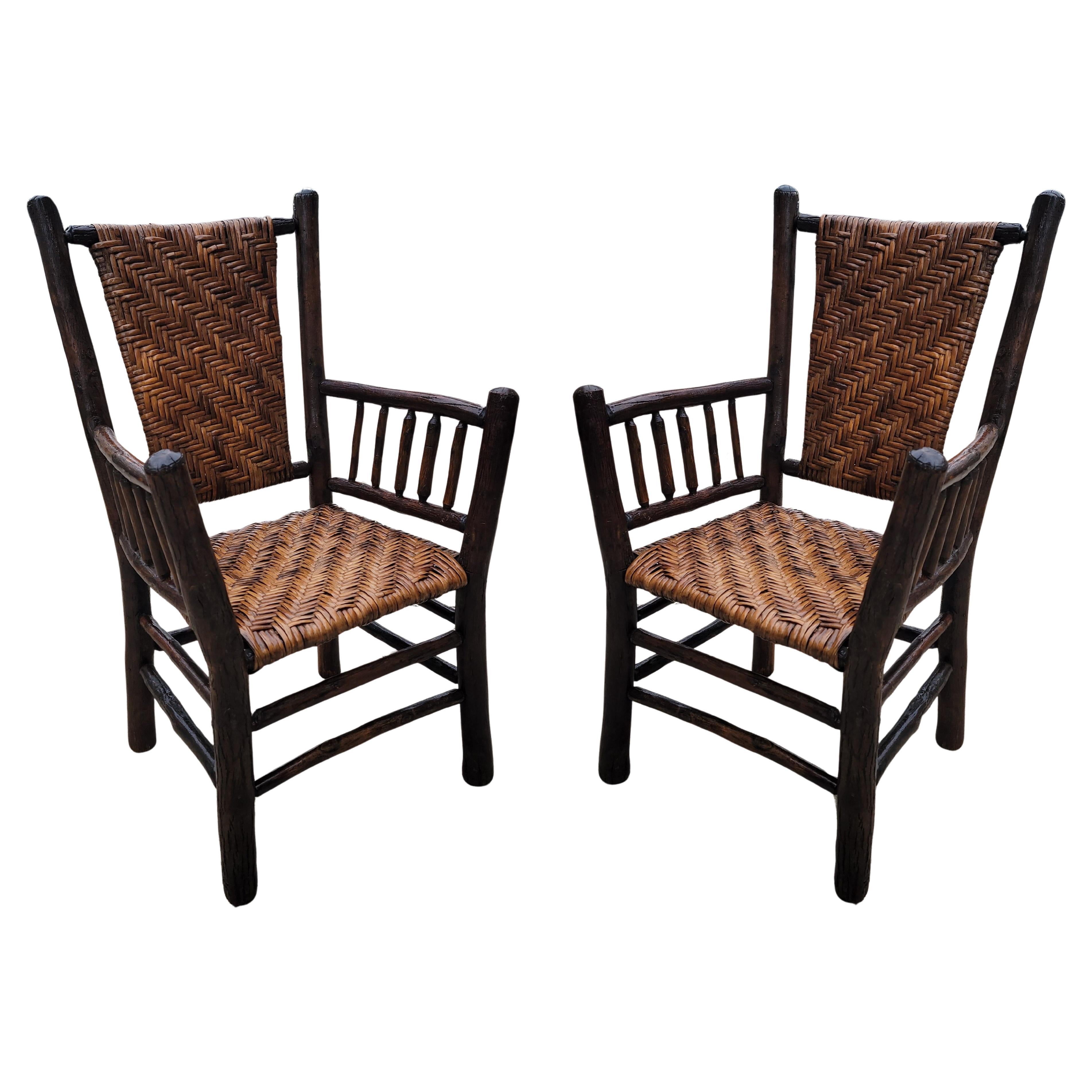 Pair of Old Hickory Arm Chairs