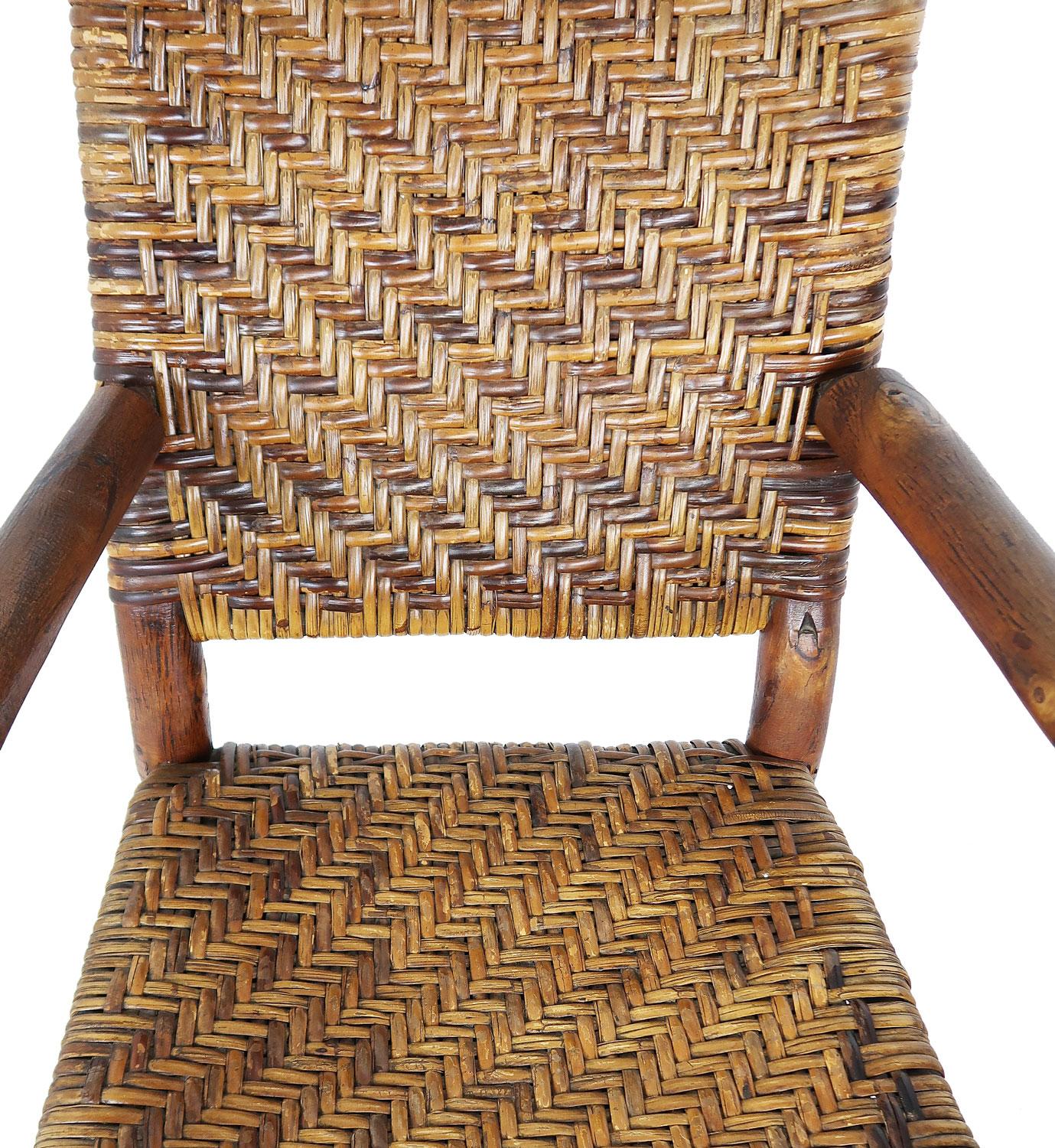 Adirondack Pair of Old Hickory Arm Chairs from Martinsville, Indiana