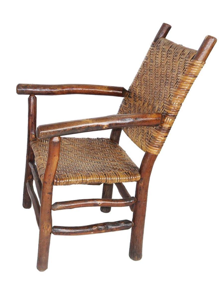 American Pair of Old Hickory Arm Chairs from Martinsville, Indiana