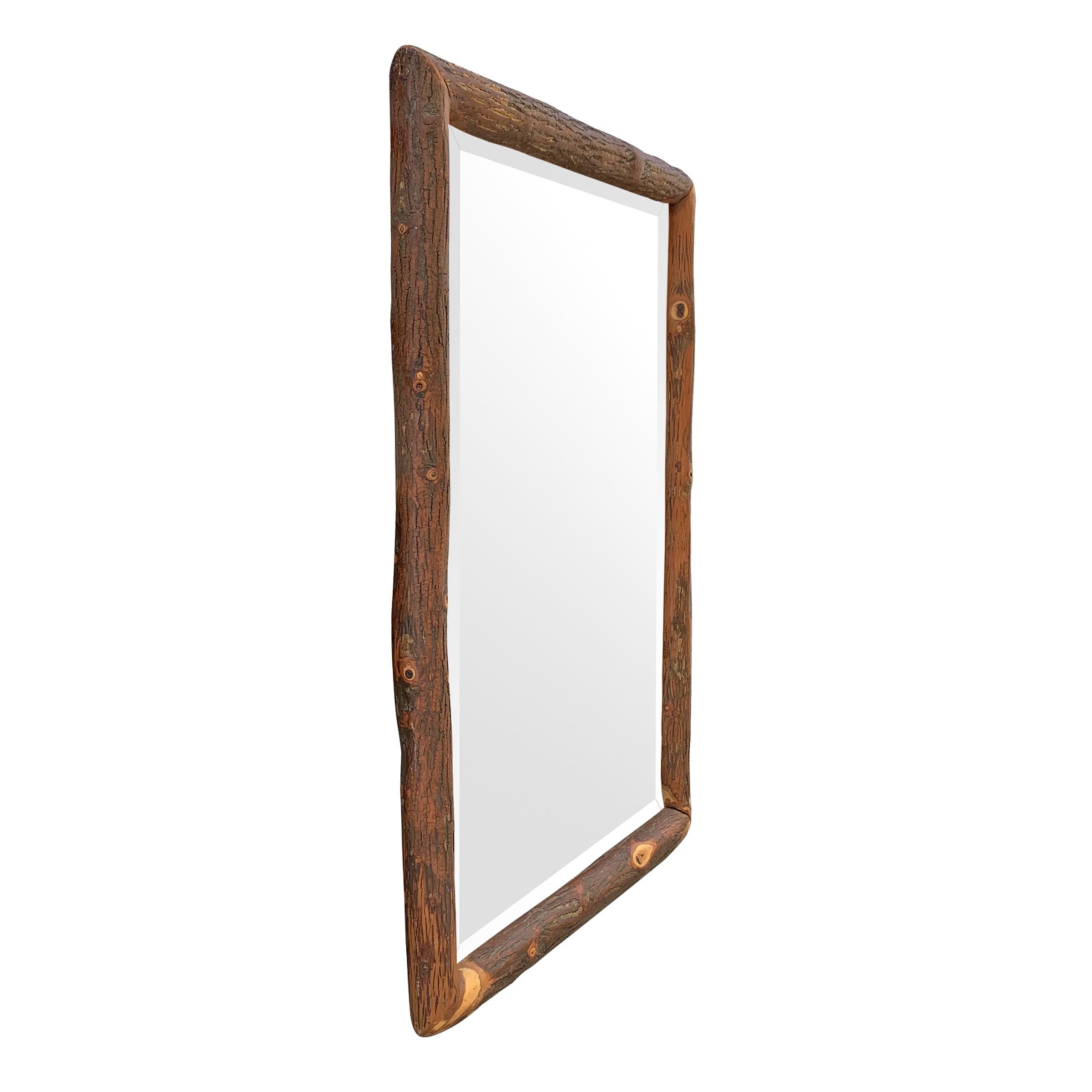 20th Century Pair of Old Hickory Framed Mirrors