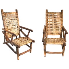 Pair of Old Hickory Style Chairs
