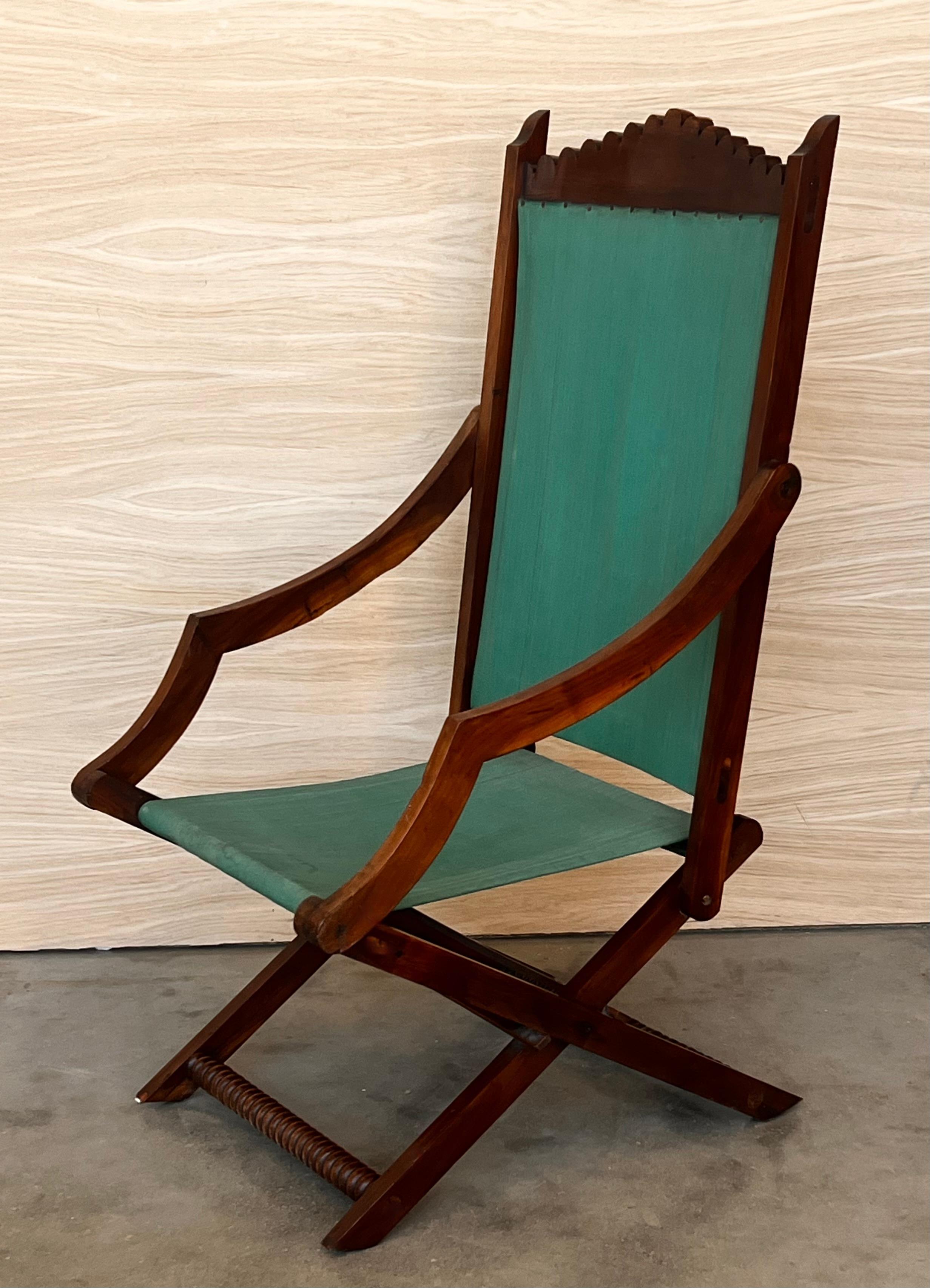 Espagnol Paire de fauteuils bas en bois de style Old Hickory en vente