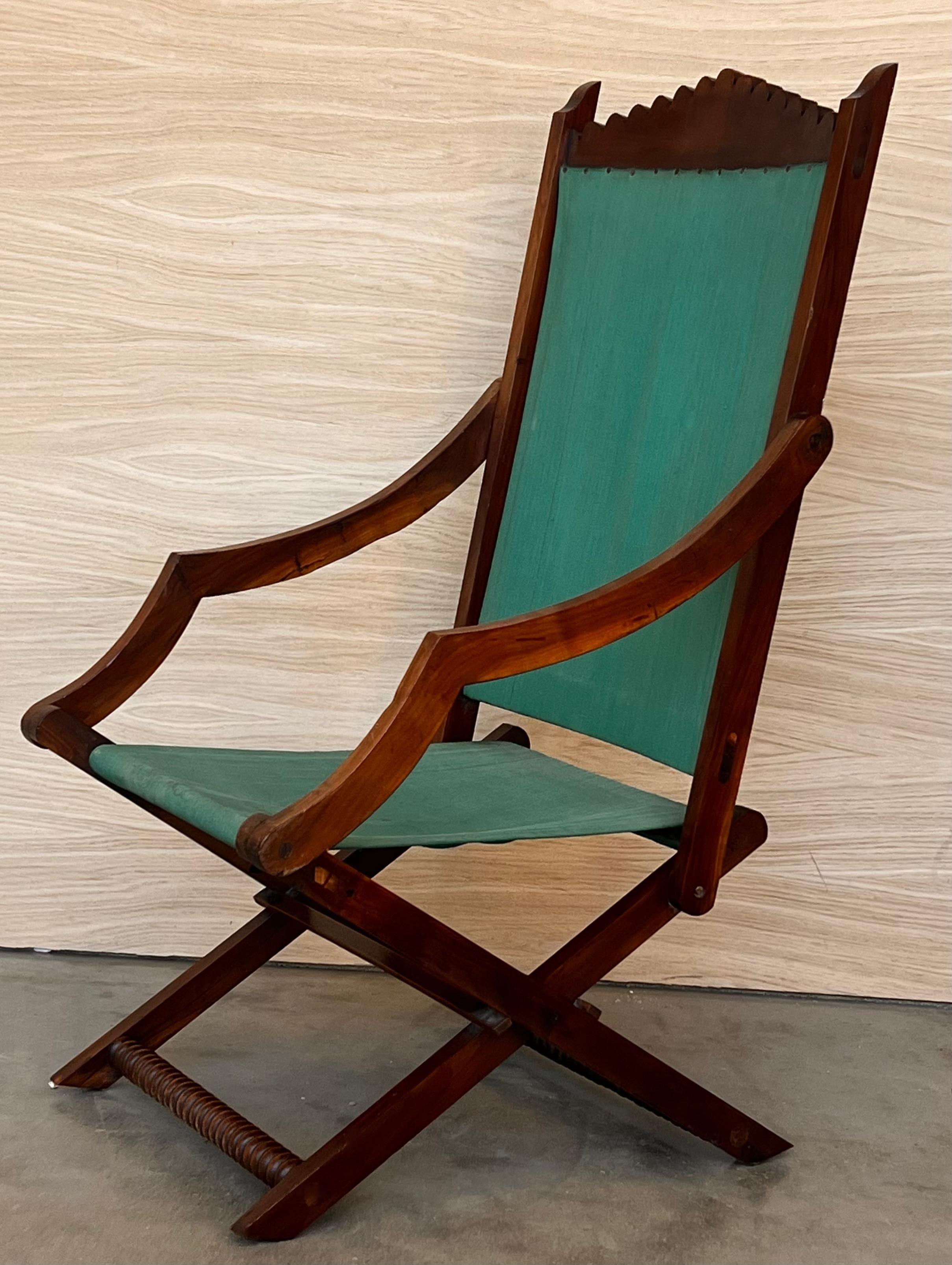 Paire de fauteuils bas en bois de style Old Hickory Bon état - En vente à Miami, FL