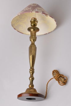 Pair of Old High Brass American Table Lamps