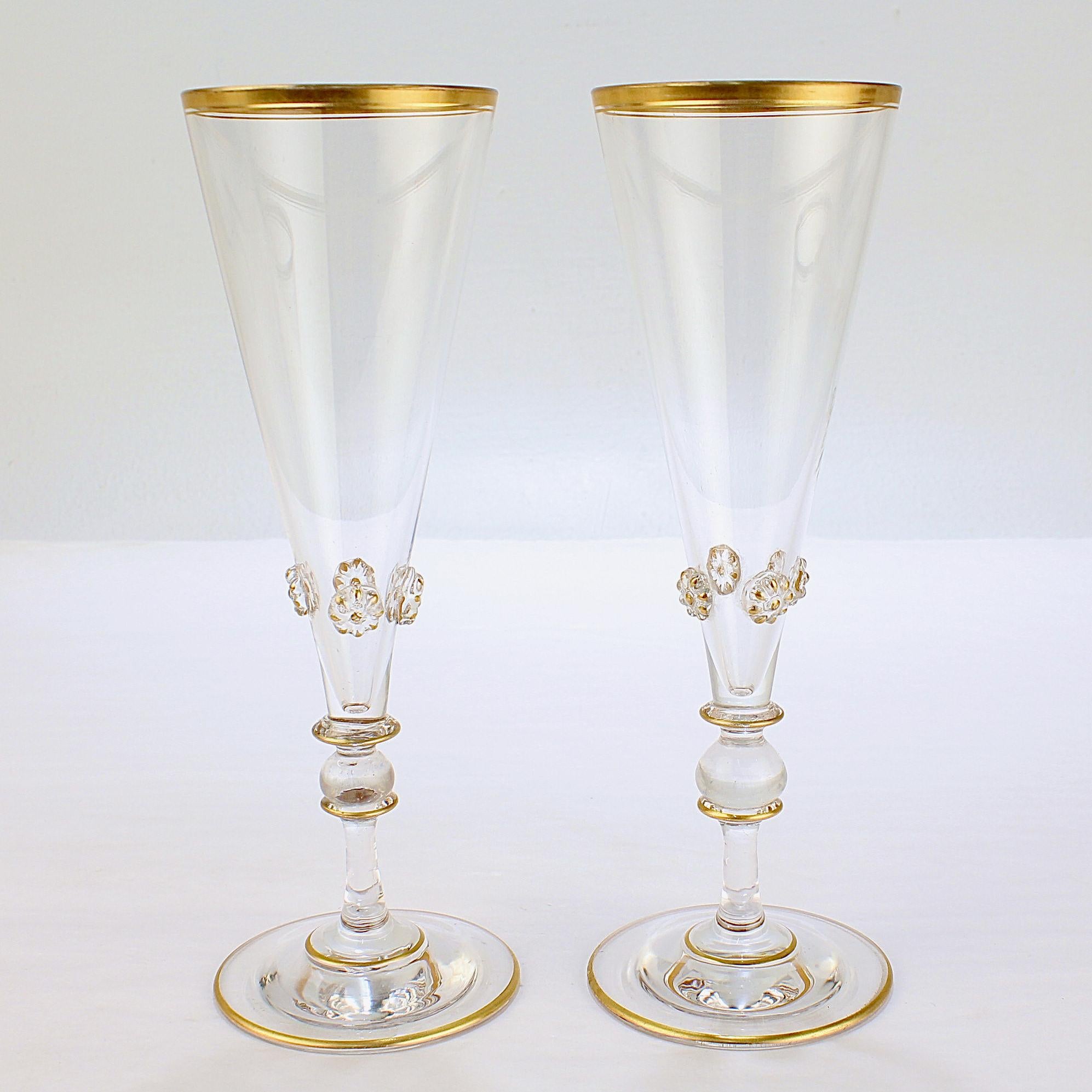 bohemian crystal champagne flutes