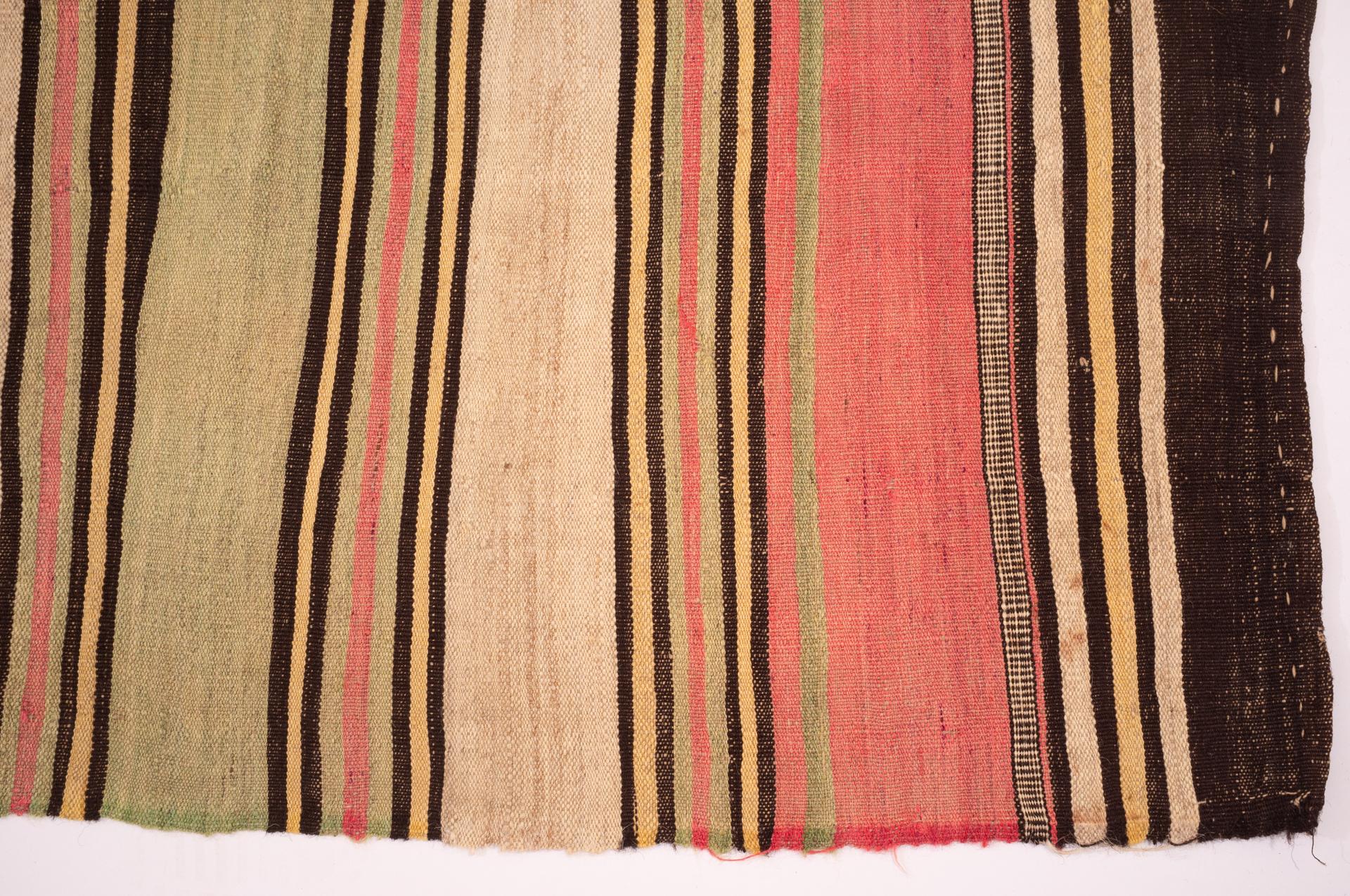 Pair of Old Oriental Kilim Stripes In Good Condition For Sale In Alessandria, Piemonte
