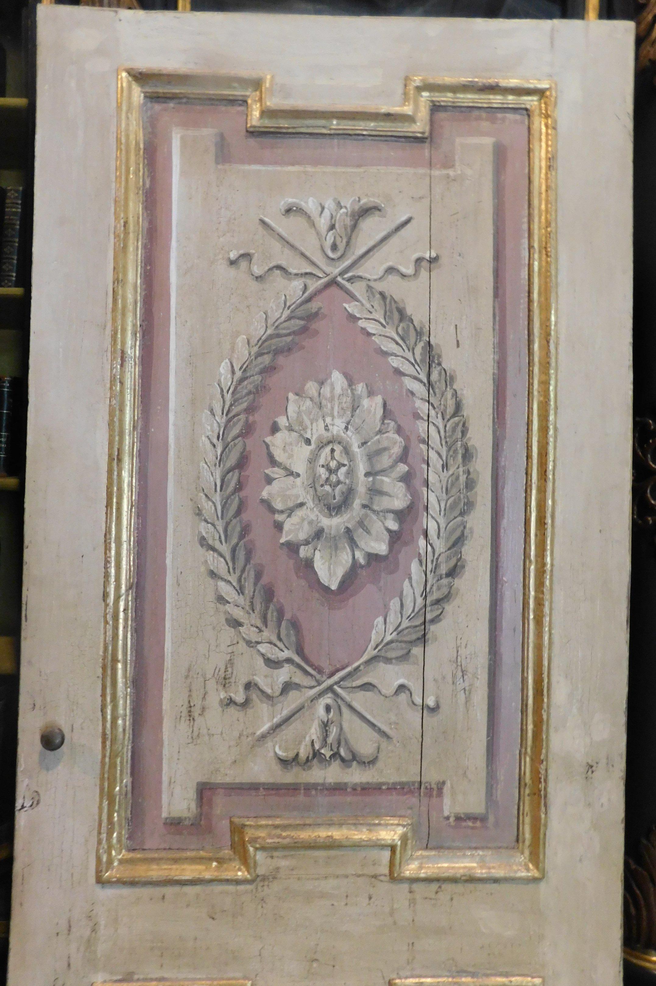 Pair of Old Painted and Gilded Wooden Doors, Florence, 'Italy', '700 1