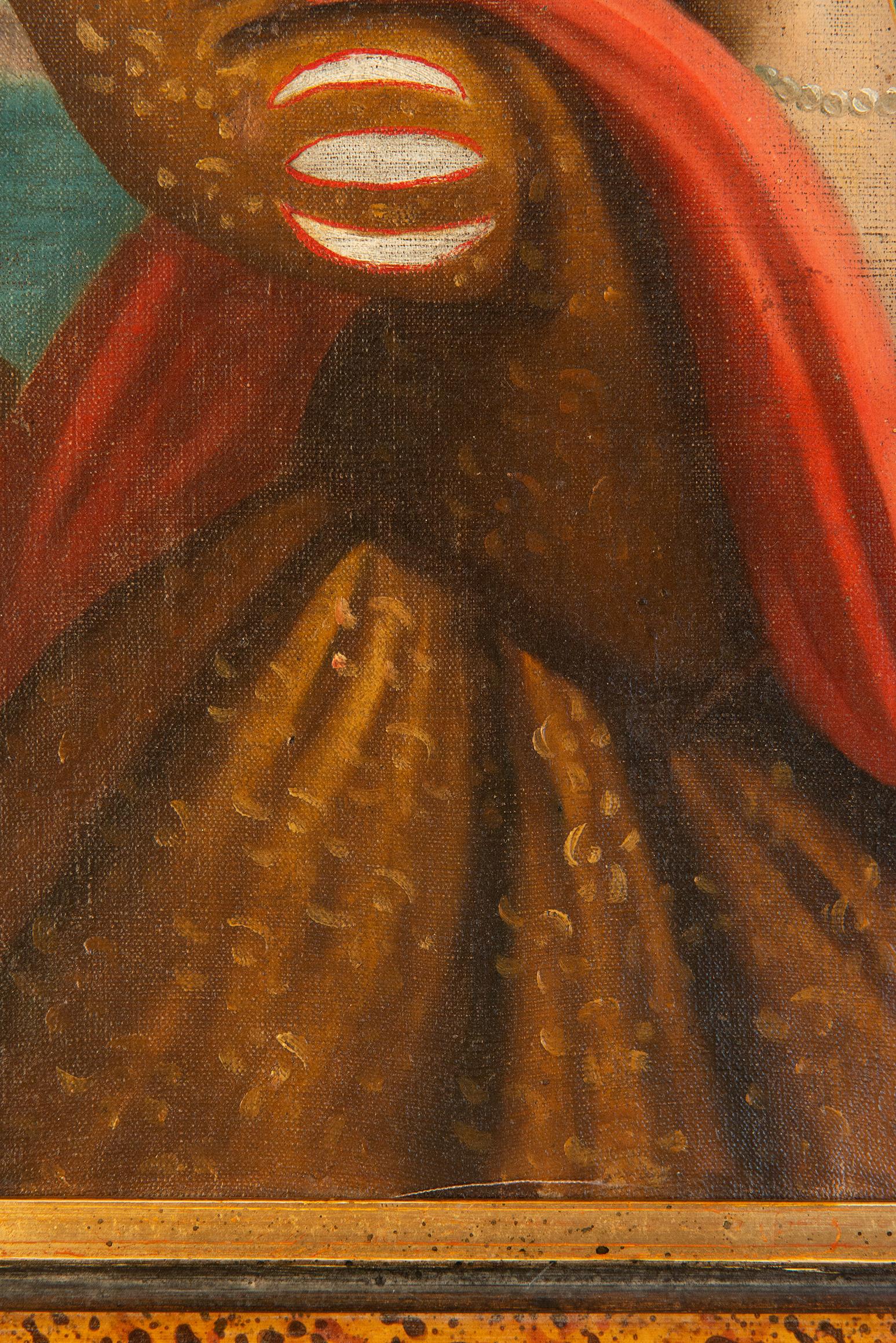 Paire de peintures anciennes reproduisant Lavinia de Tiziano en vente 3