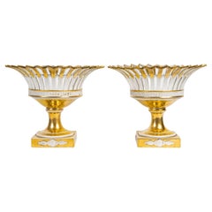 Pair of Old Paris Porcelain Bowls, Empire Period, 19th Century