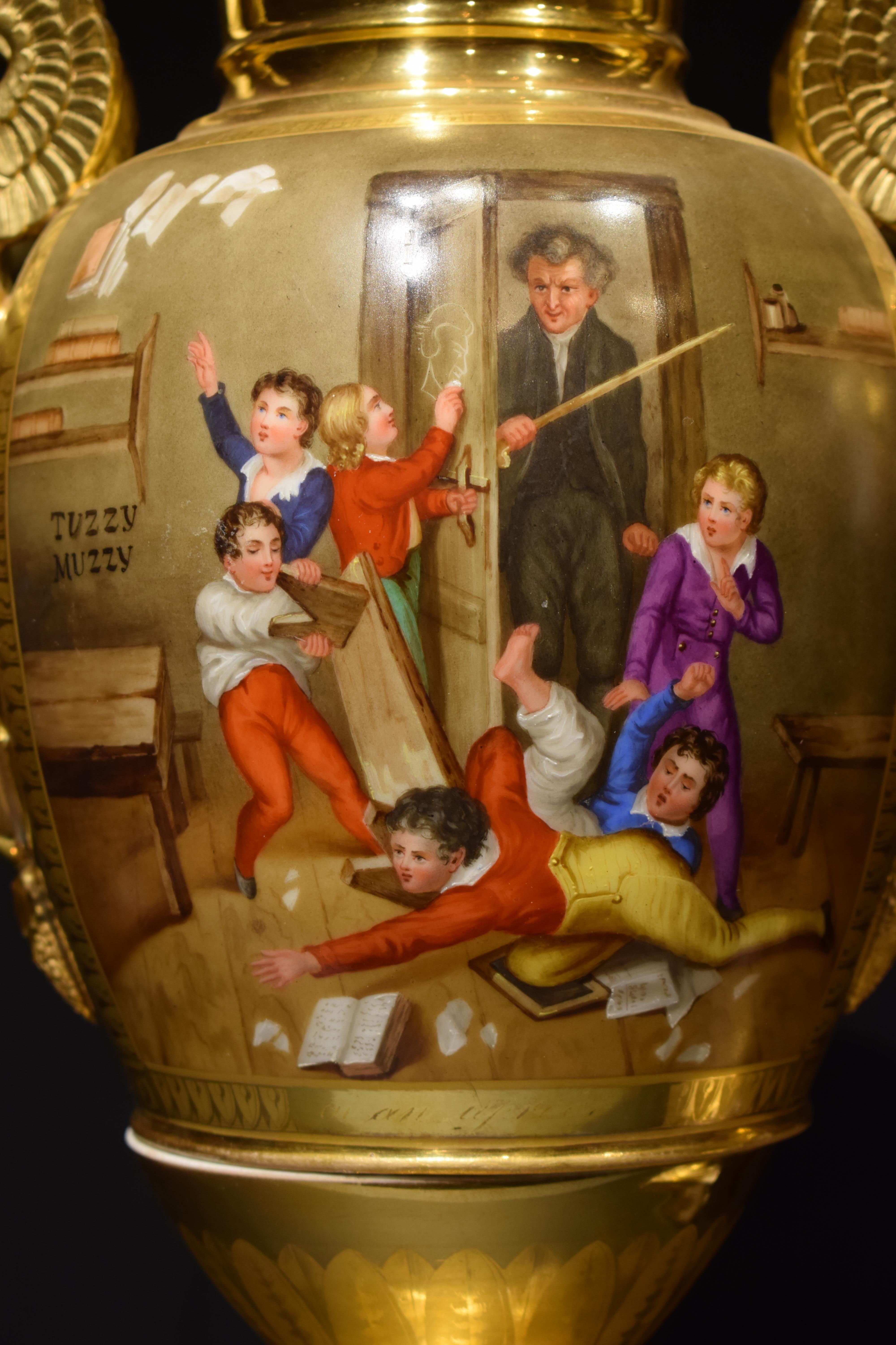 Paire de vases anciens de Paris en vente 12