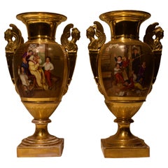 Pair of Old Paris Vases
