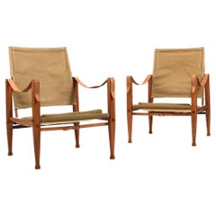 Pair of old Safari Chairs by Kaare Klint