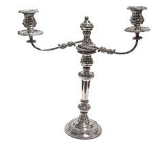 Pair of Old Sheffield Plate Candelabrum, circa 1840
