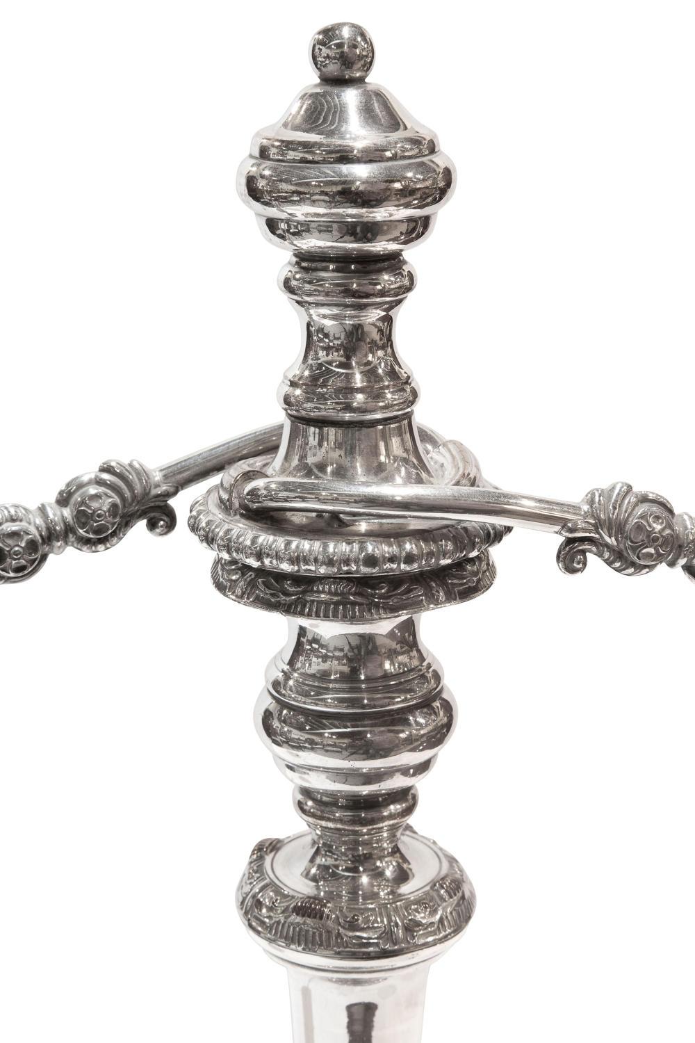 Pair of Old Sheffield Plate Candelabrum, circa 1840 In Good Condition For Sale In Salisbury, GB