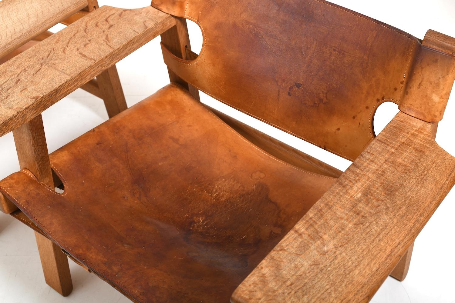 Paire de chaises espagnoles anciennes par Børge Mogensen début des années 1960 en vente 4
