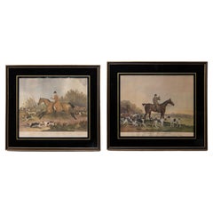 Coppia di stampe di Oldaker Hunt