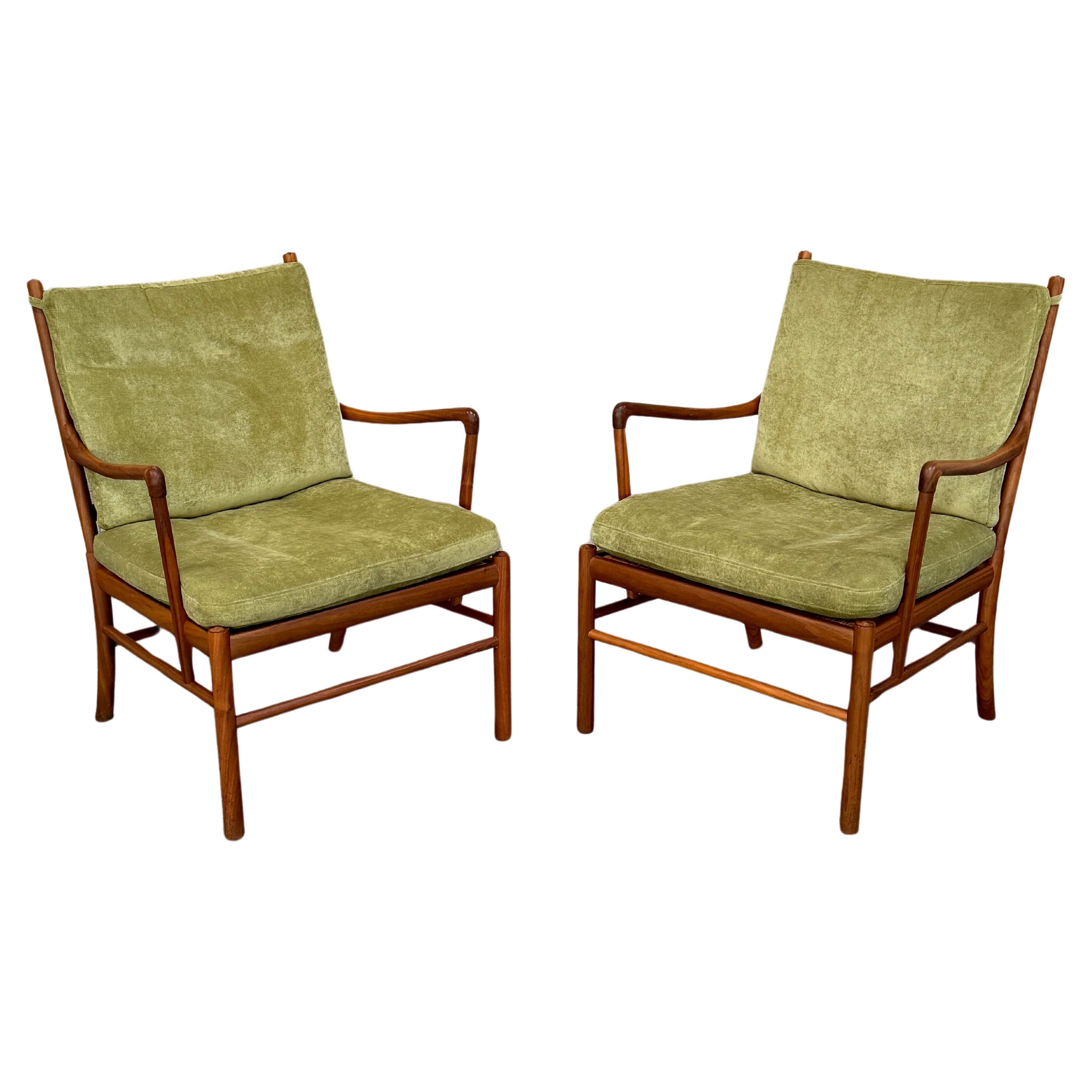 Paire de fauteuils coloniaux Ole Wanscher, modèle 149