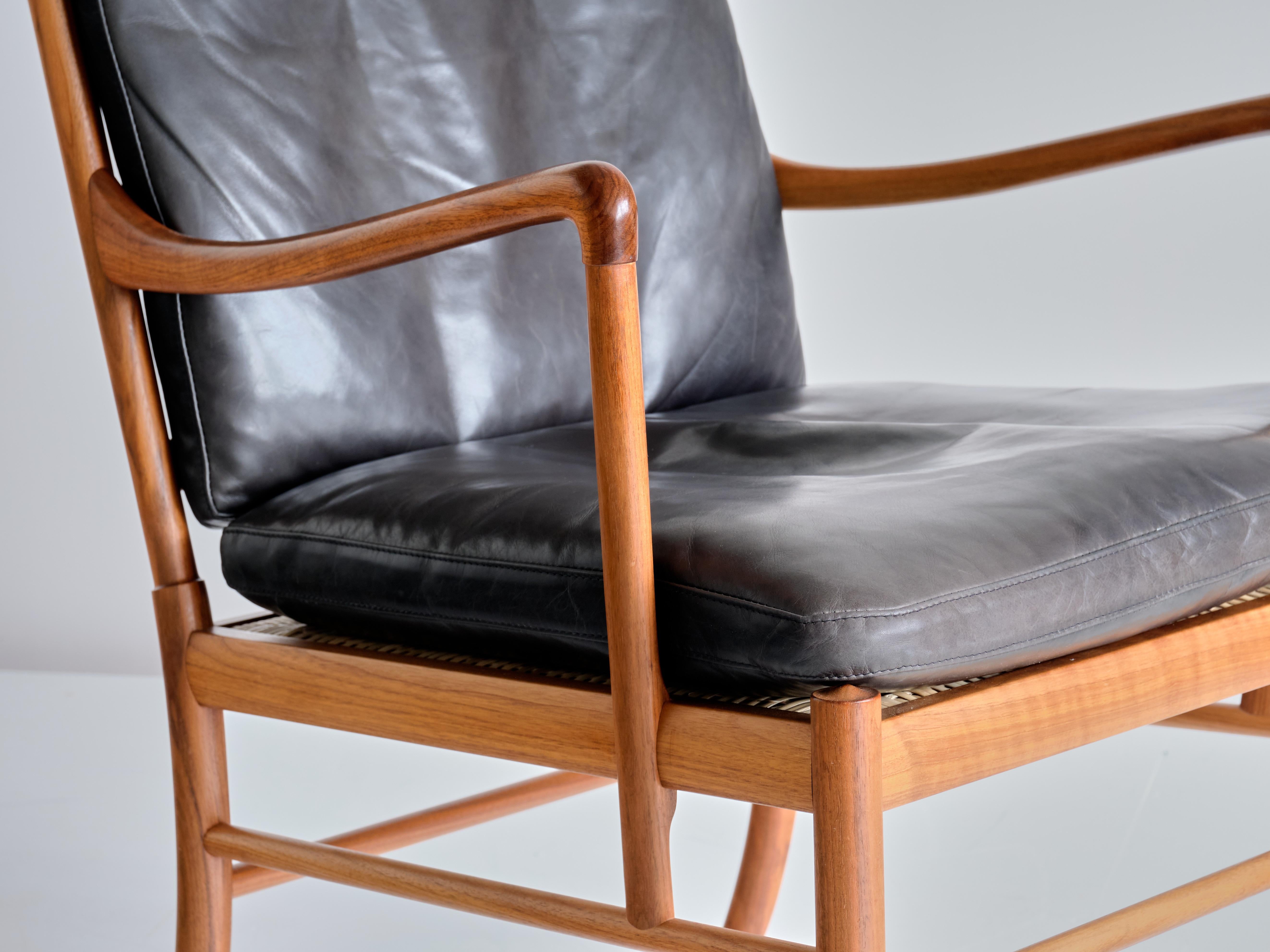 Pair of Ole Wanscher Colonial Armchairs in Walnut, P. Jeppesen, Denmark, 1950s 7