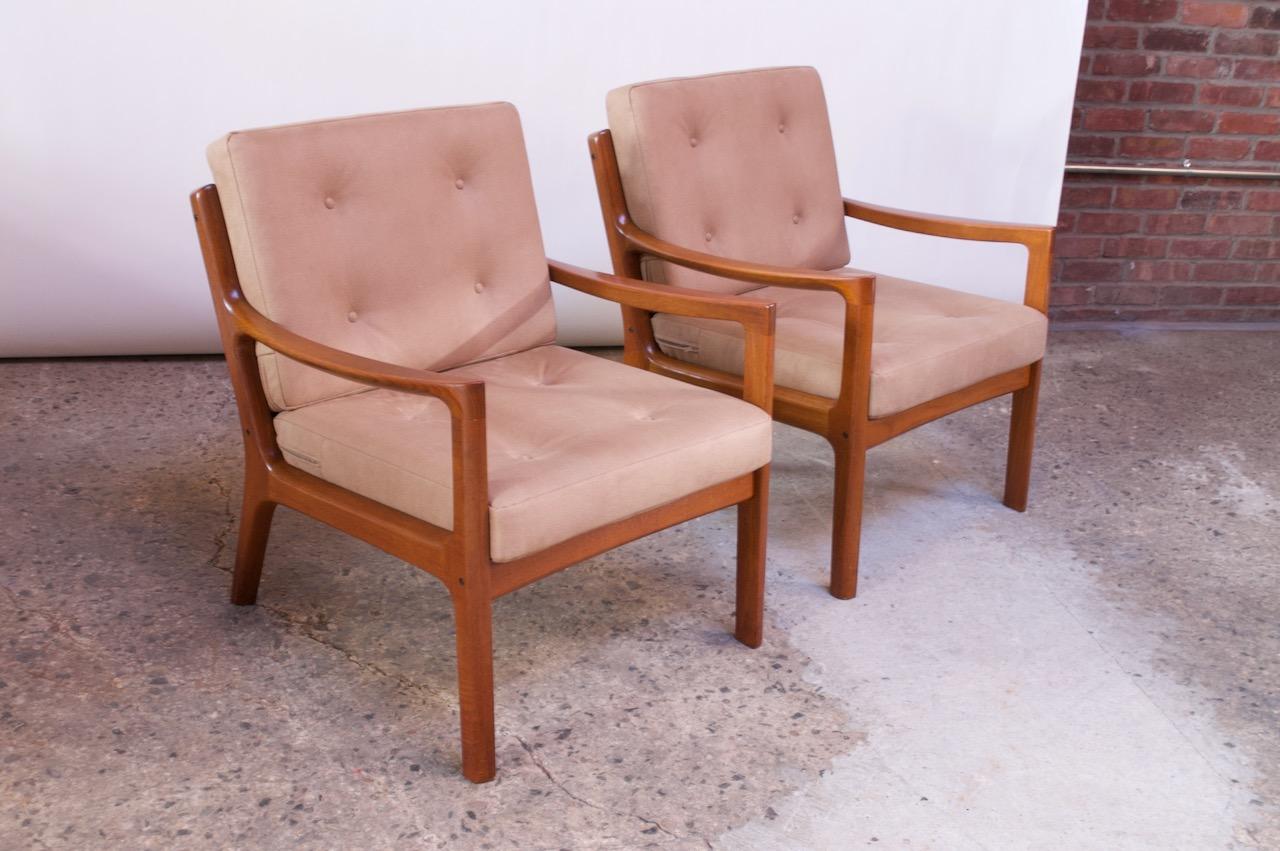 Paar Ole Wanscher für France and Son „Senator“-Stühle aus Teakholz  (Dänisch) im Angebot