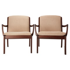 Pair of Mid-Century Modern Lounge Chairs in Teak by Ole Wanscher, c. 1960's