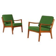 Pair of Ole Wanscher Model 166 "Senator" Chairs in Teak by France and Son 