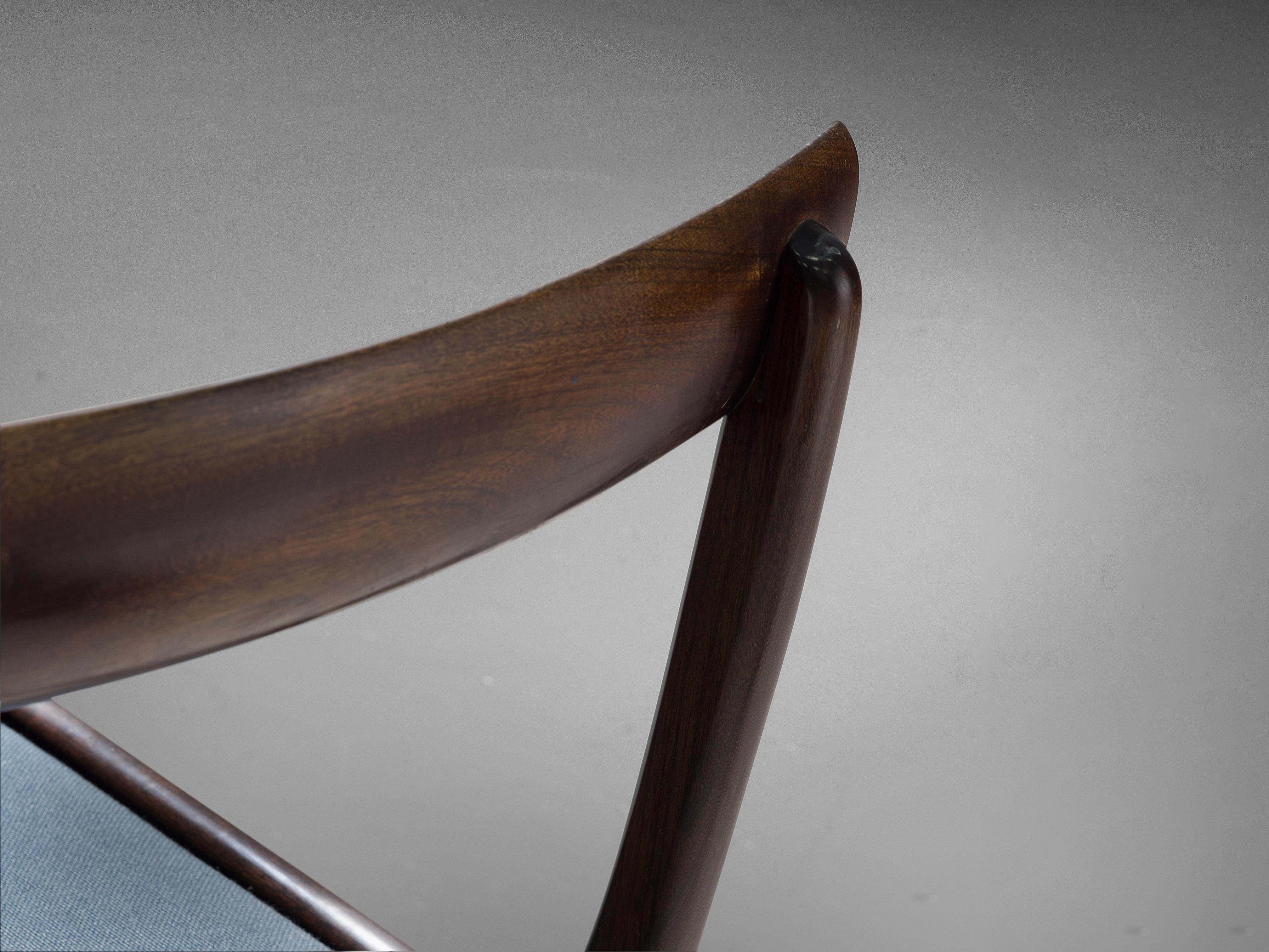 Mid-20th Century Ole Wanscher Pair of 'Rungstedlund' Dining Chairs in Mahogany