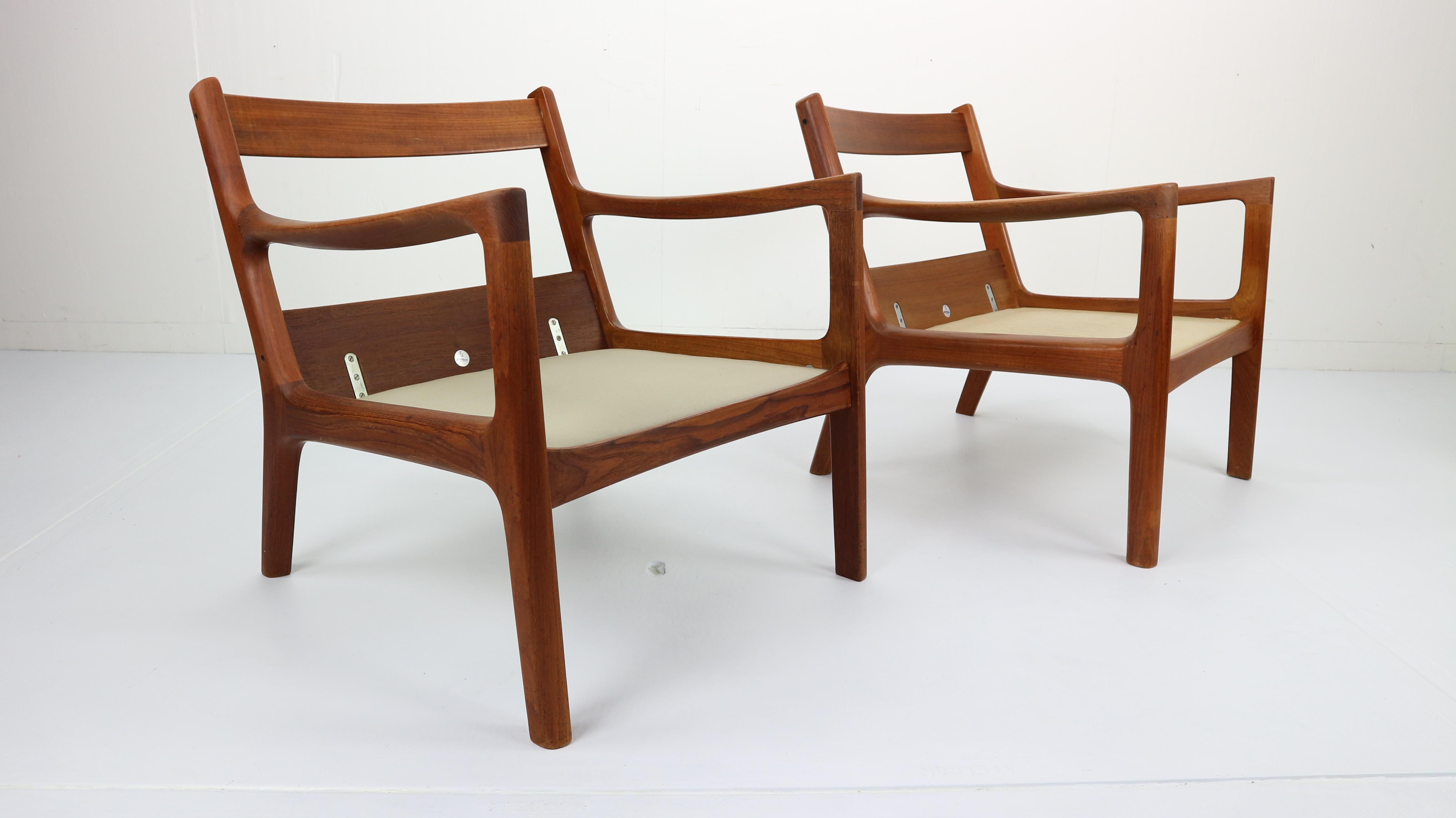 Pair of Ole Wanscher Senator Lounge Chairs, Model 169, Denmark, 1950s 12