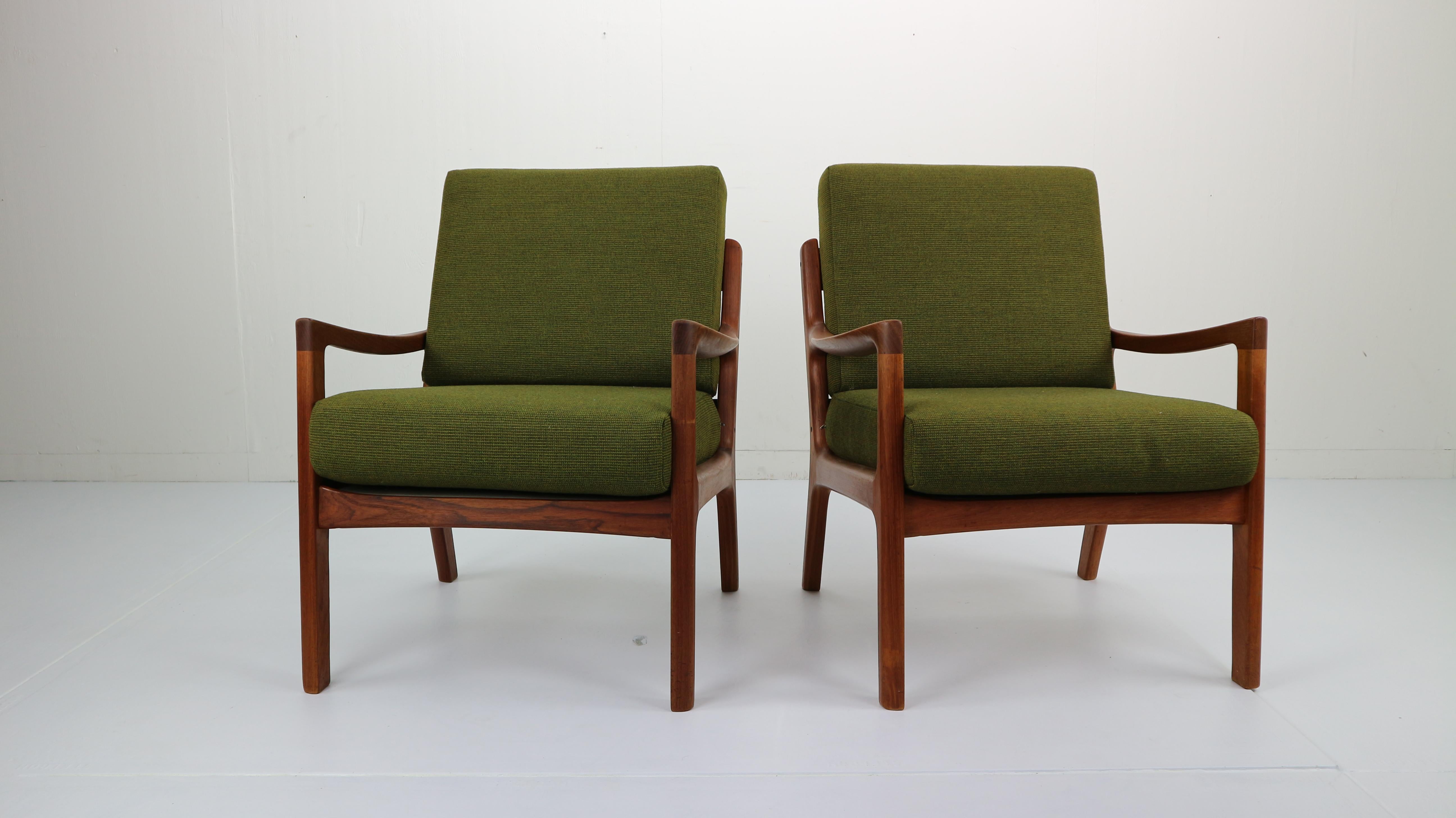 Pair of Ole Wanscher Senator Lounge Chairs, Model 169, Denmark, 1950s In Good Condition In The Hague, NL
