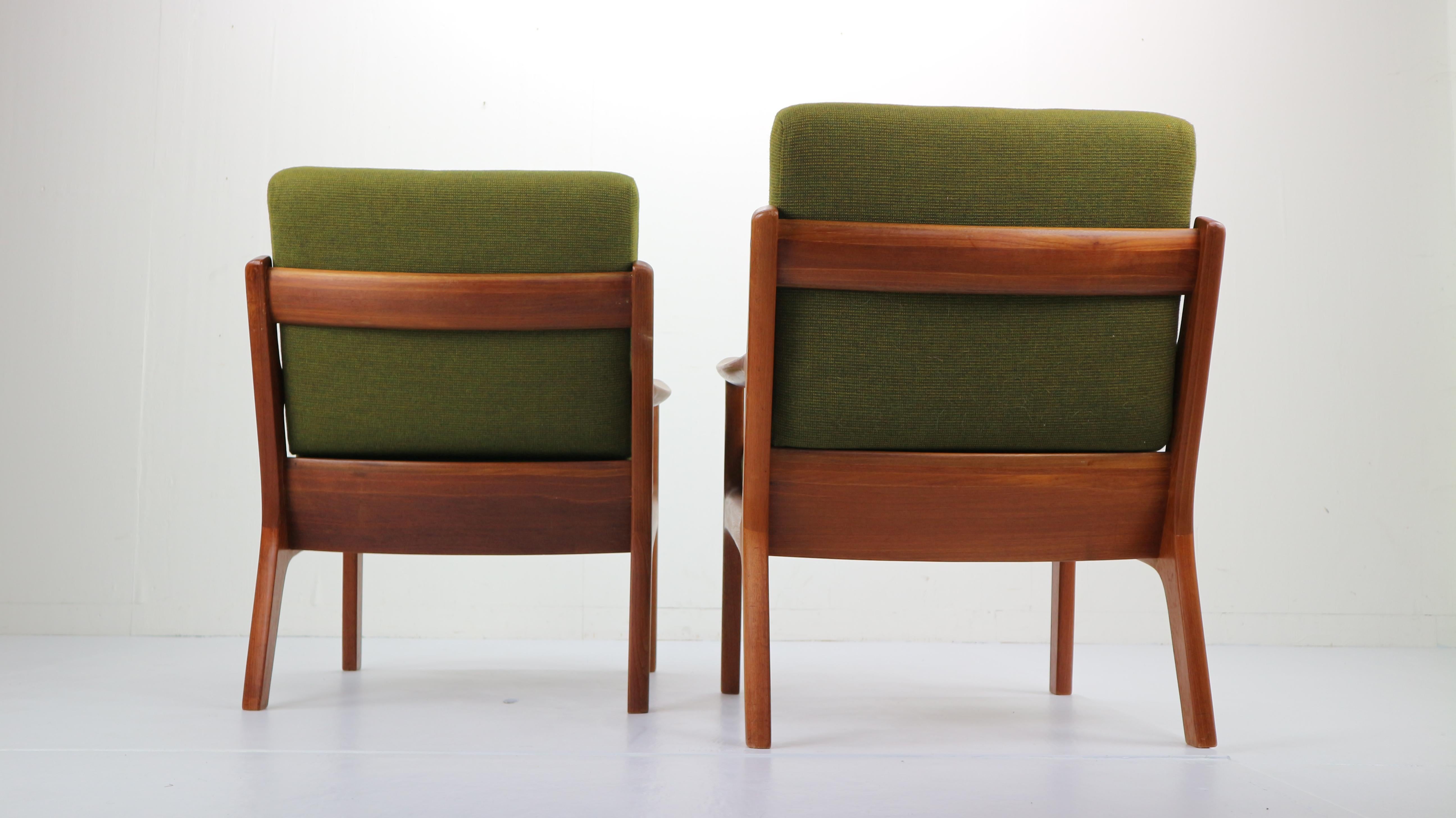 Pair of Ole Wanscher Senator Lounge Chairs, Model 169, Denmark, 1950s 1