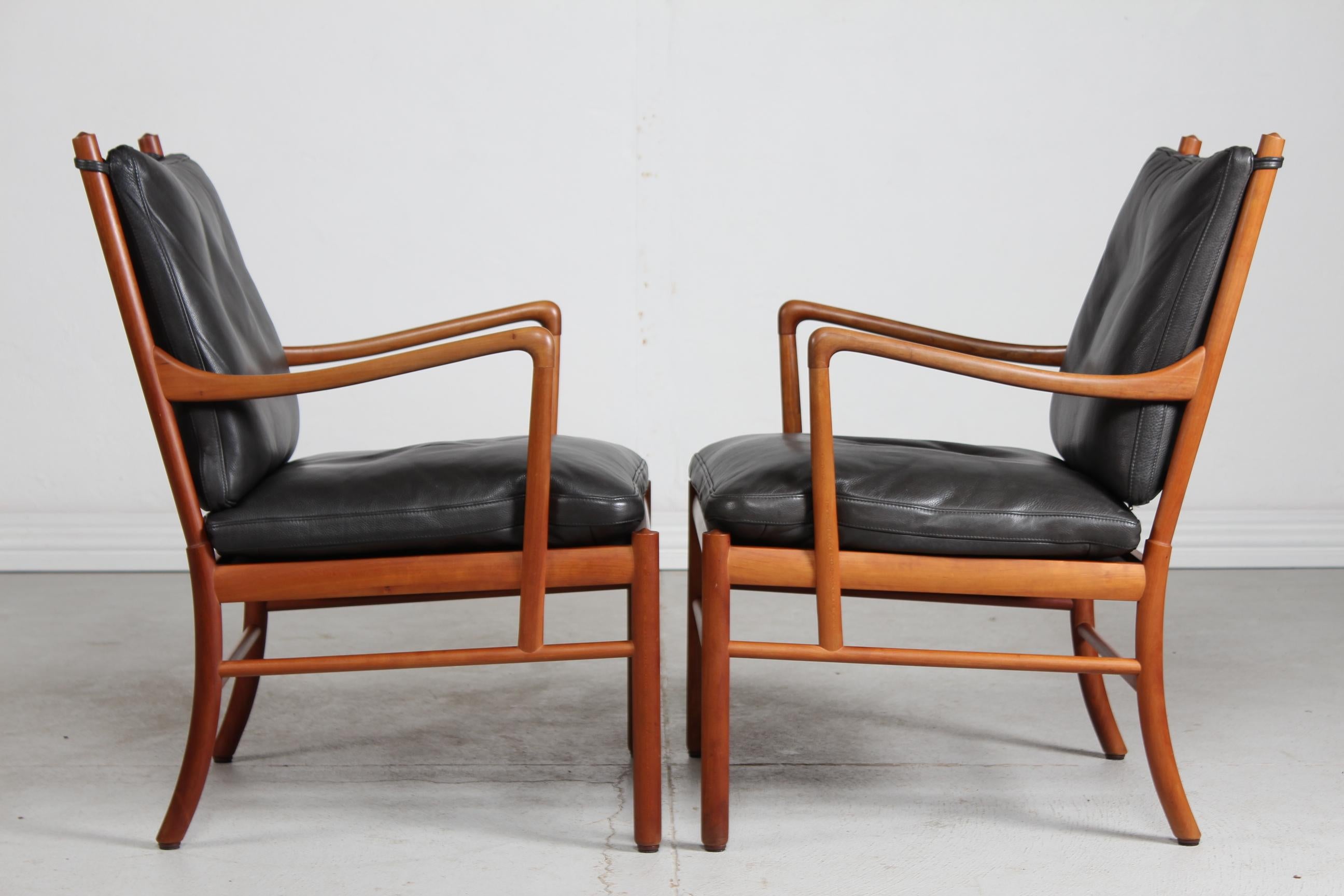 Mid-Century Modern Pair of Ole Wanscher Vintage Colonial Chair PJ 149 by PJ Møbler 1990s