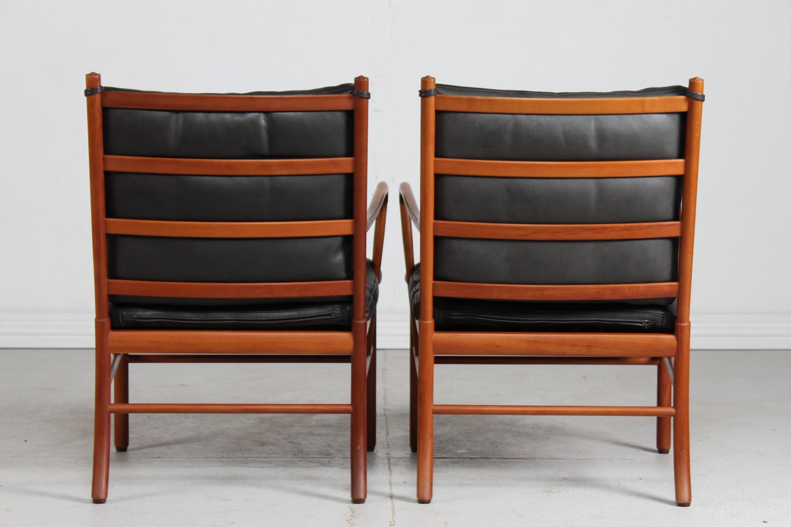 Danish Pair of Ole Wanscher Vintage Colonial Chair PJ 149 by PJ Møbler 1990s